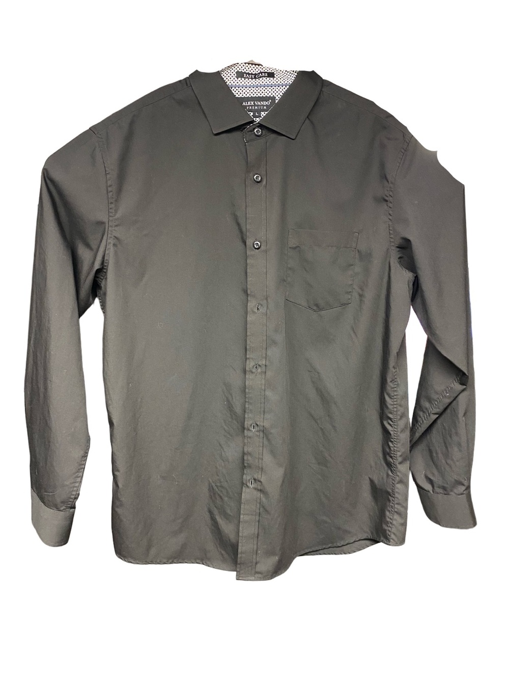 Alex Vance Men’s Black Long-Sleeve Dress Shirt